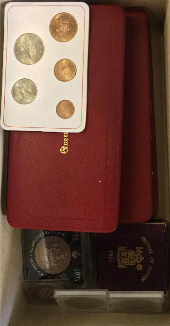 3 proof sets of coins & others